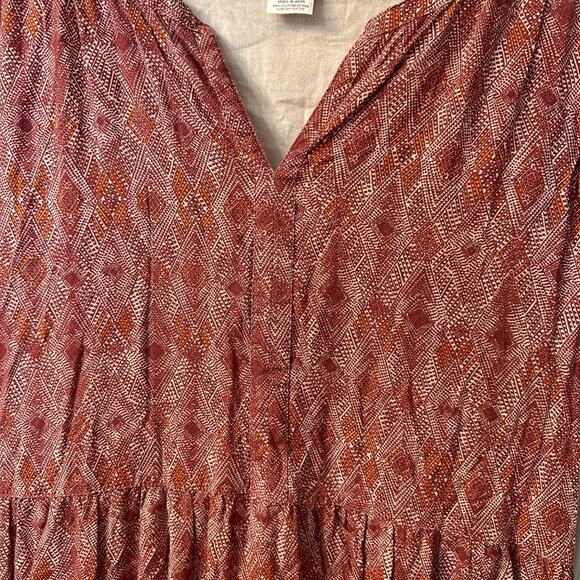 Sweet Magnolia | XXL Short Sleeve Tiered Maxi Dress Viscose Lined Boho Peasant - Picture 6 of 12